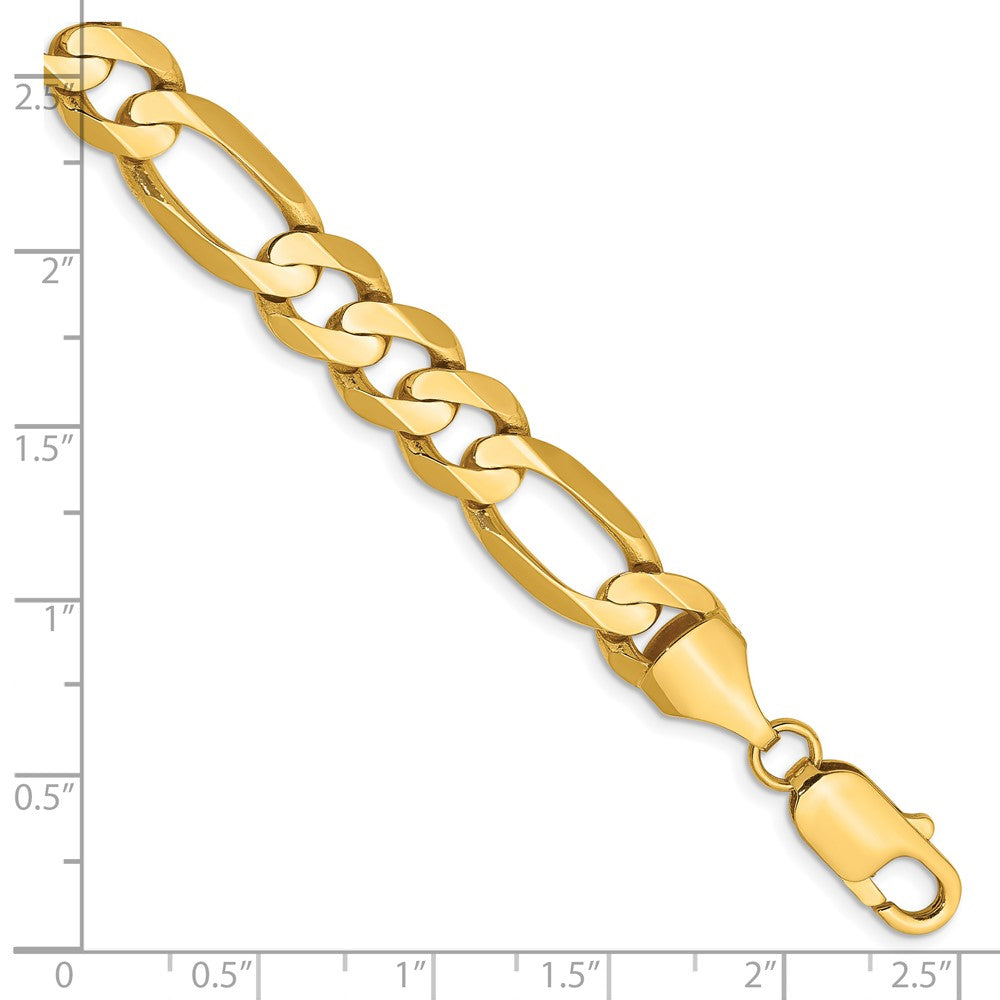 14k 8.75mm Concave Open Figaro Chain Bracelet (18.35 grams)