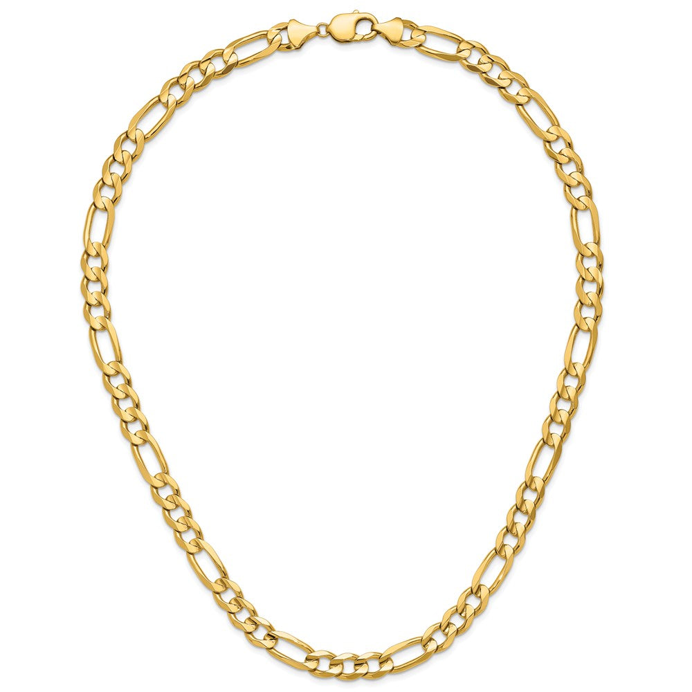 14k 10.0mm Concave Open Figaro Chain (71.93 grams)