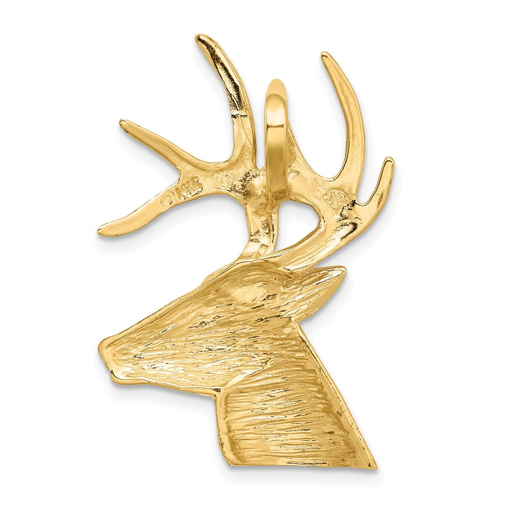 14k Yellow Gold 23 mm Laser Cut Deer Charm (2.79 grams)