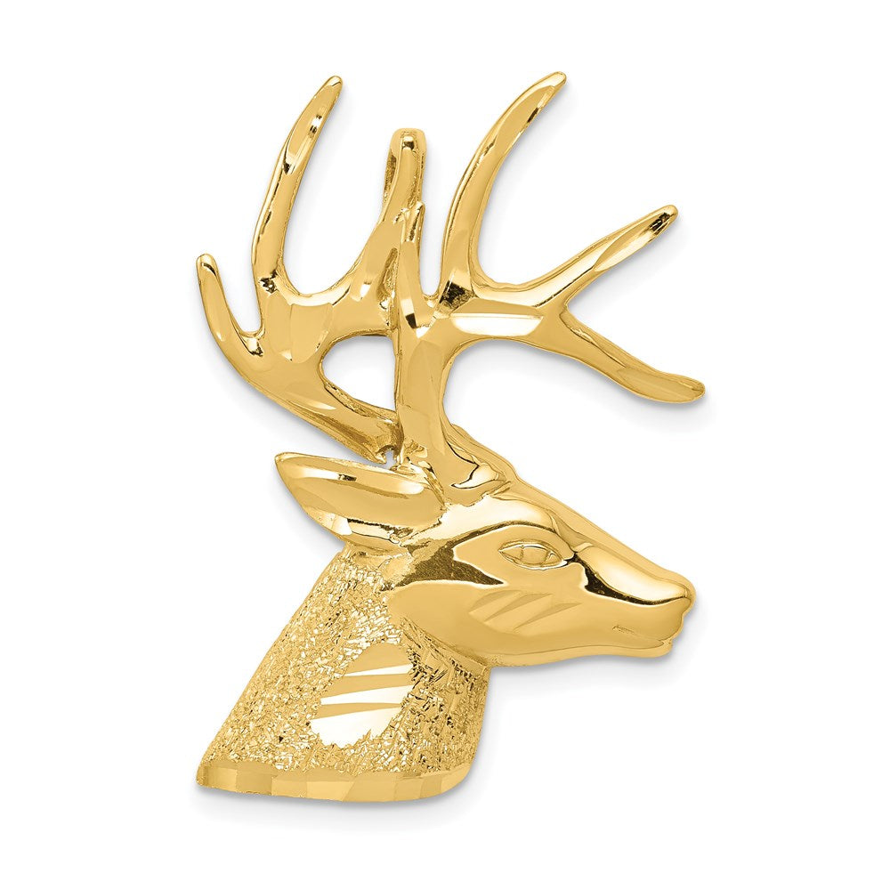 14k Yellow Gold 23 mm Laser Cut Deer Charm (2.79 grams)