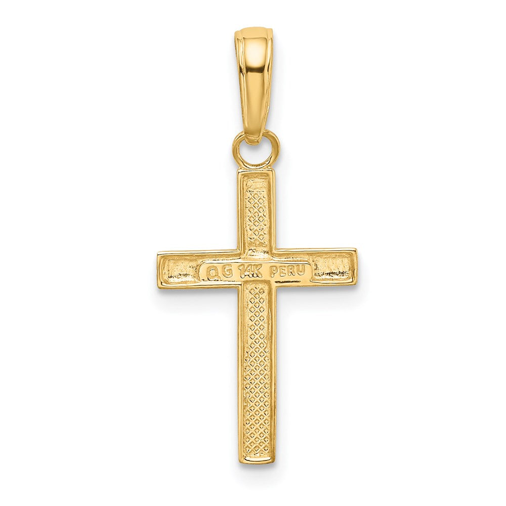 14k Yellow Gold 11 mm Small Cross Pendant (0.61 grams)