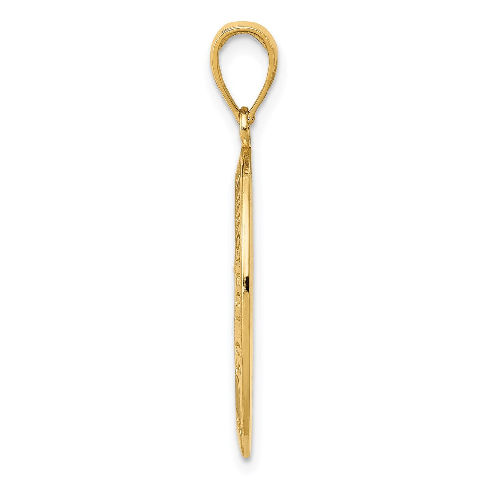 14k Yellow Gold 15 mm Saint Christopher Medal Pendant (2.75 grams)