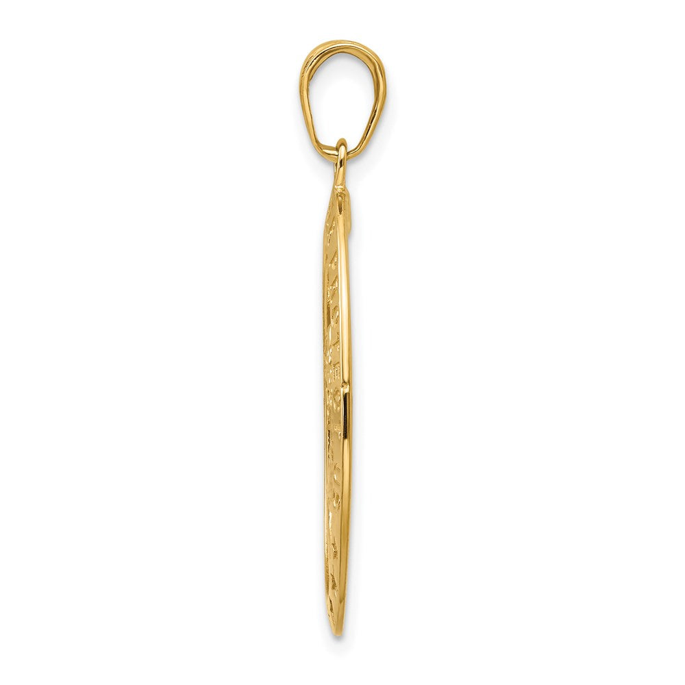 14k Yellow Gold 17 mm Saint Christopher Medal Pendant (3.2 grams)