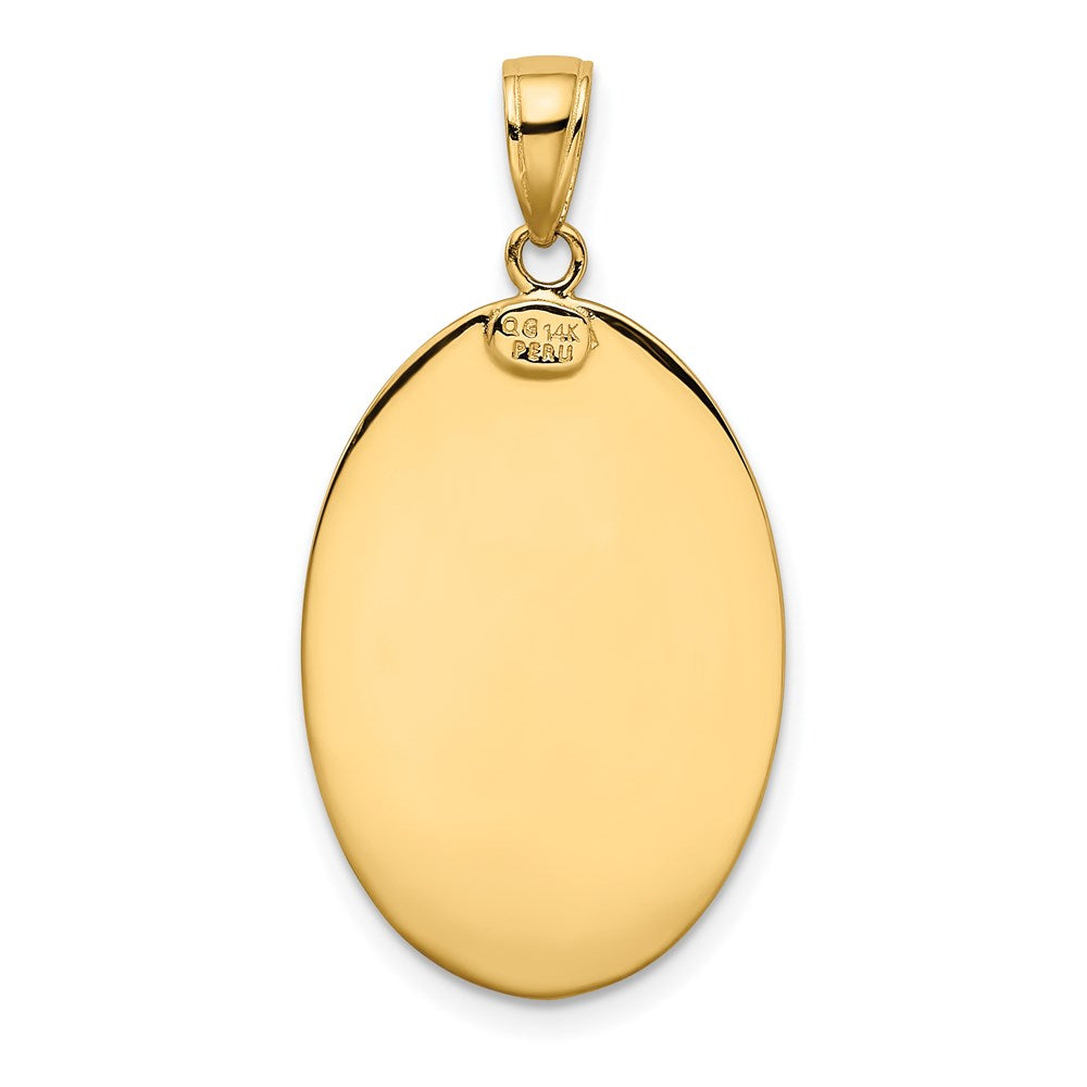 14k Yellow Gold 17 mm Saint Christopher Medal Pendant (3.2 grams)