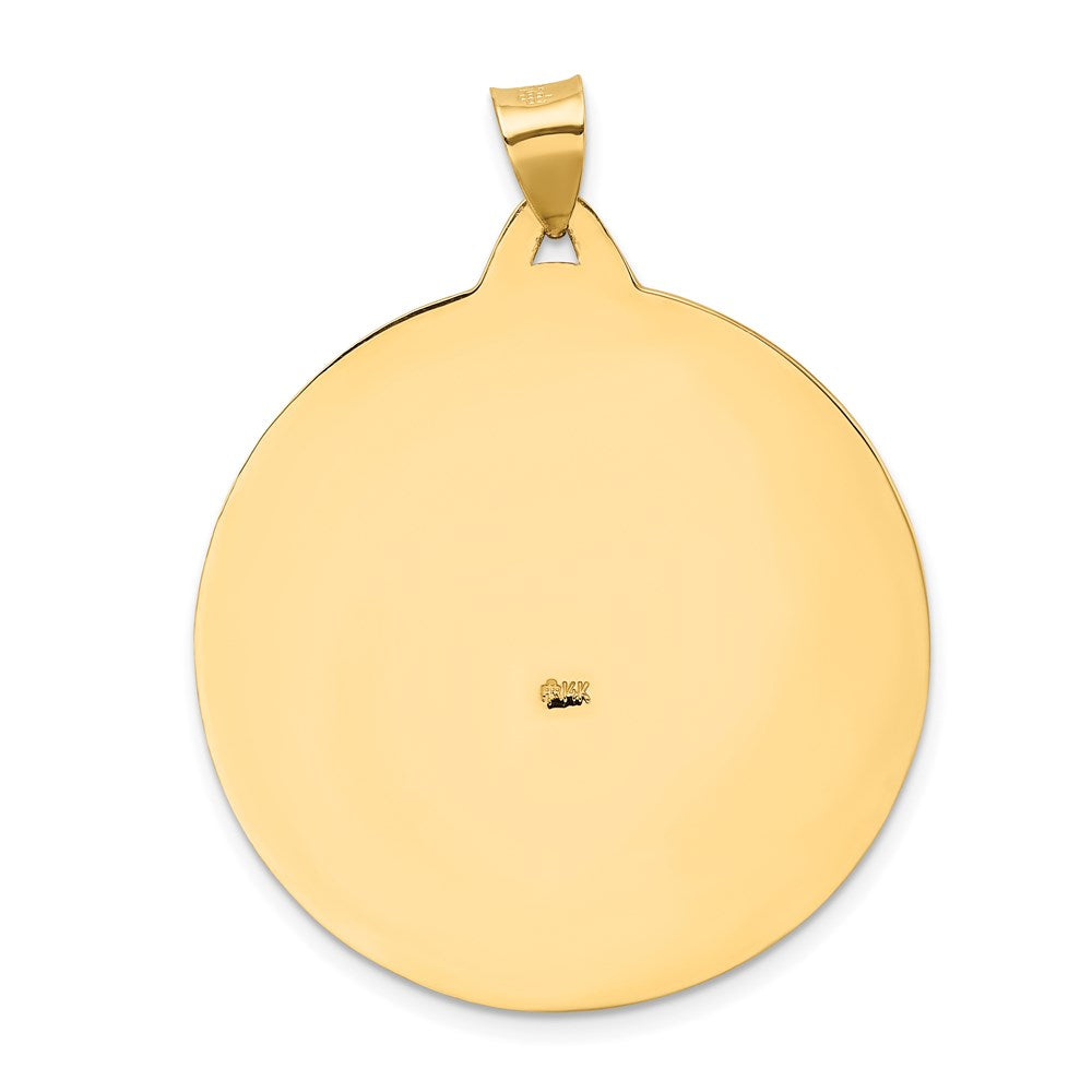 14k Yellow Gold 33 mm Saint Christopher Medal Pendant (9.16 grams)