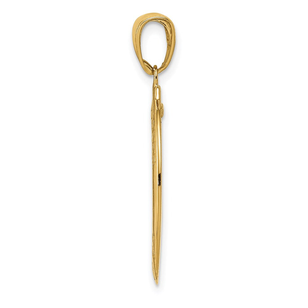 14k Yellow Gold 14.5 mm Saint Joseph Medal Pendant (2.38 grams)