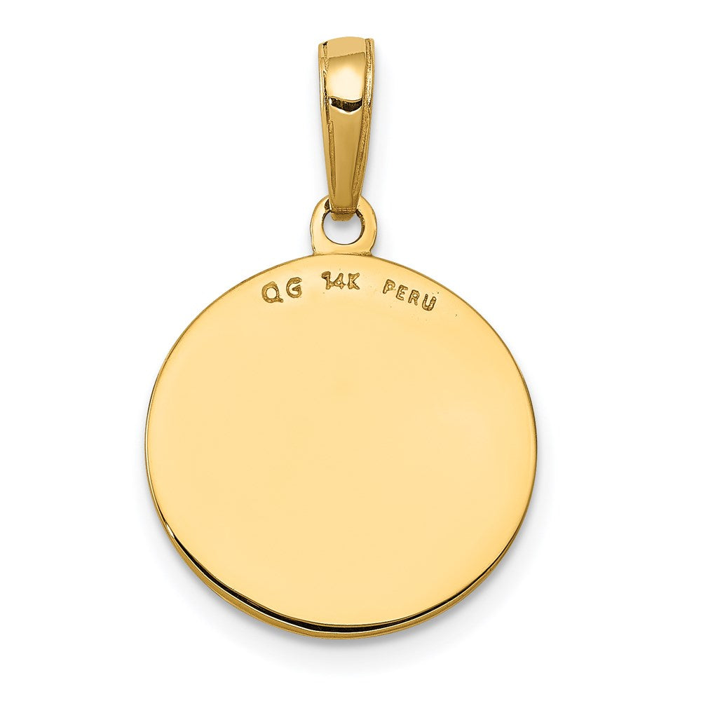 14k Yellow Gold 15 mm Saint Joseph Medal Charm (1.82 grams)