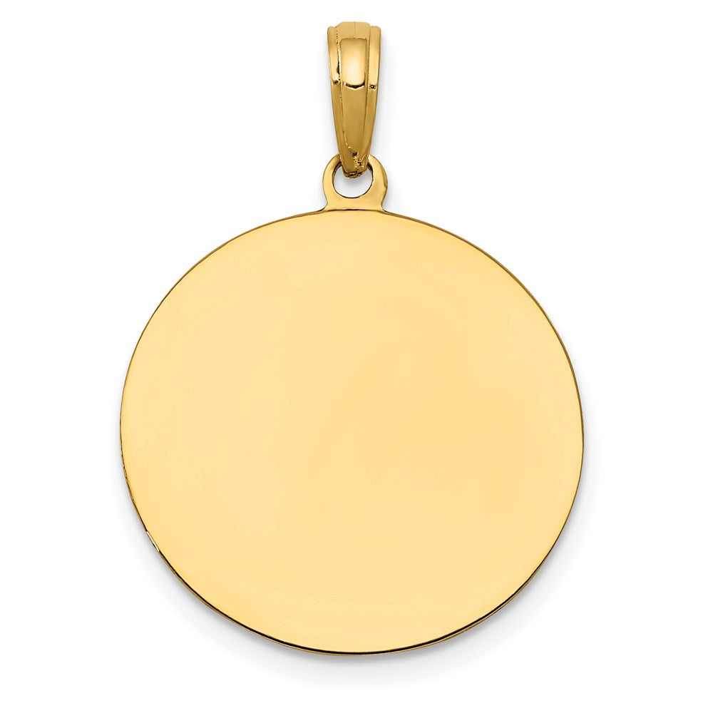 14k Yellow Gold 20 mm Saint Joseph Medal Pendant (2.59 grams)