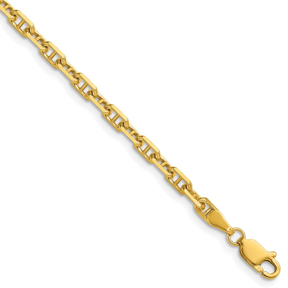 14k 3.5mm D/C Mariner Anchor Chain Bracelet (5.04 grams)