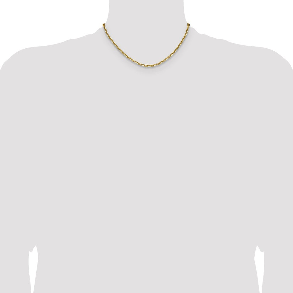 14k 4.1mm D/C Mariner Anchor Chain (16.65 grams)