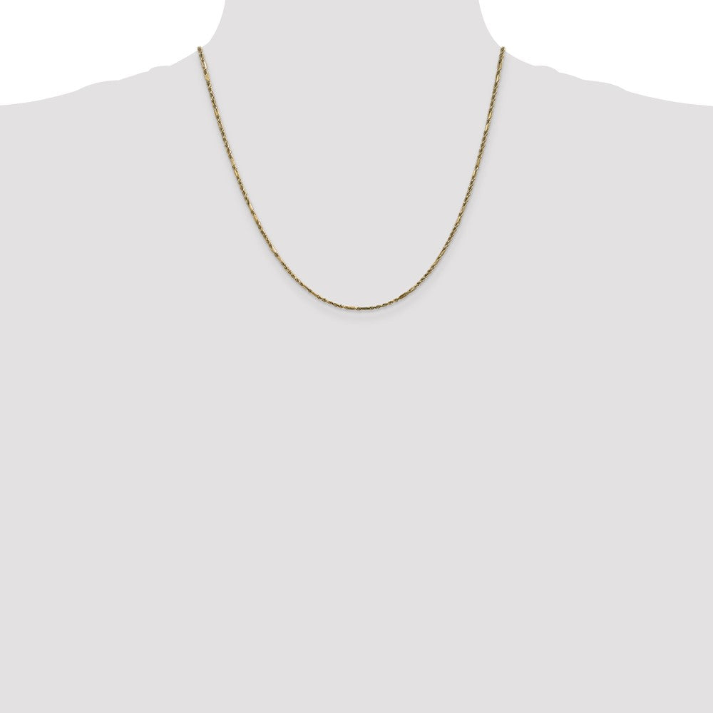14k 1.8mm D/C Milano Rope Chain (4.13 grams)