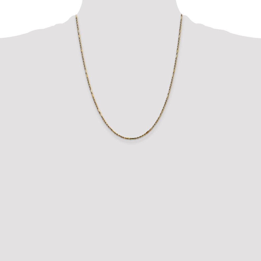 14k 1.8mm D/C Milano Rope Chain (4.13 grams)