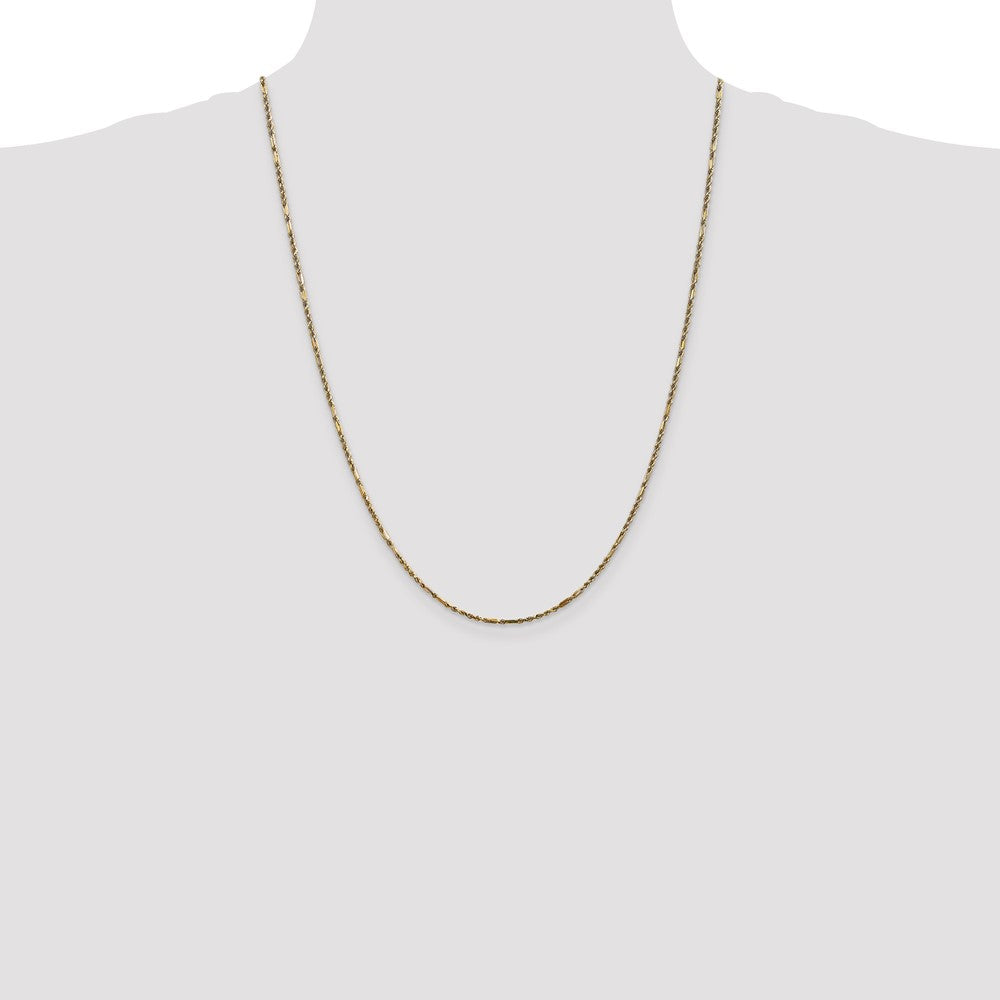 14k 1.8mm D/C Milano Rope Chain (4.13 grams)
