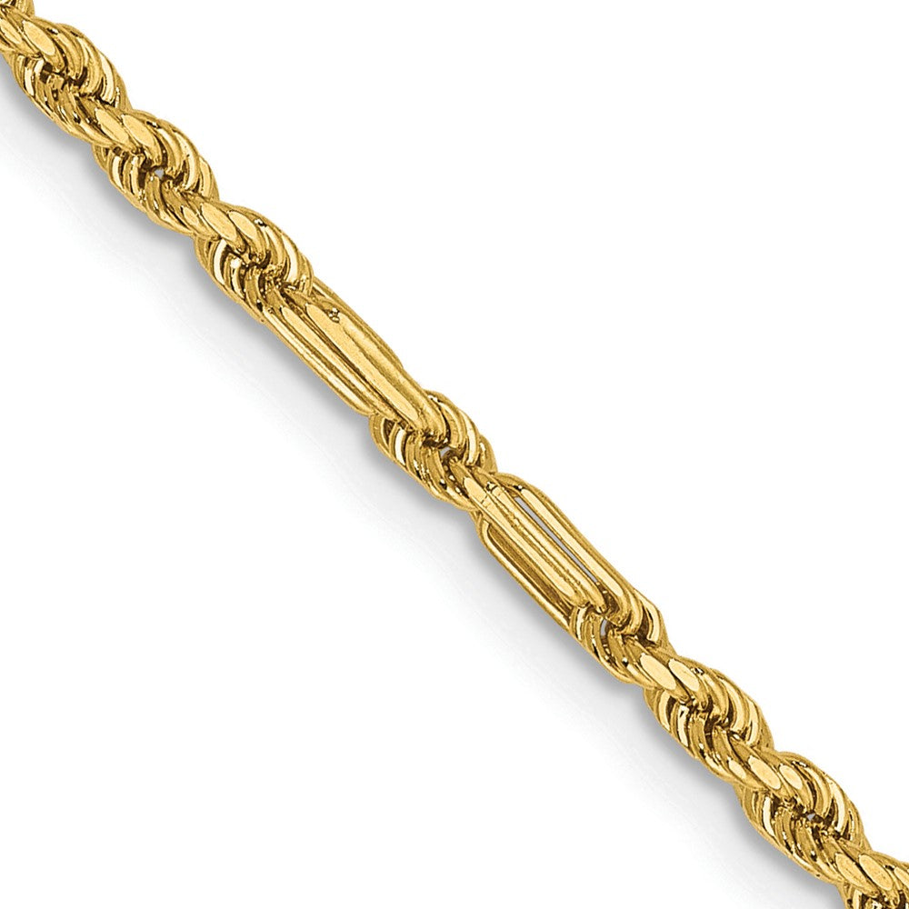14k 2.25mm D/C Milano Rope Chain (5.81 grams)