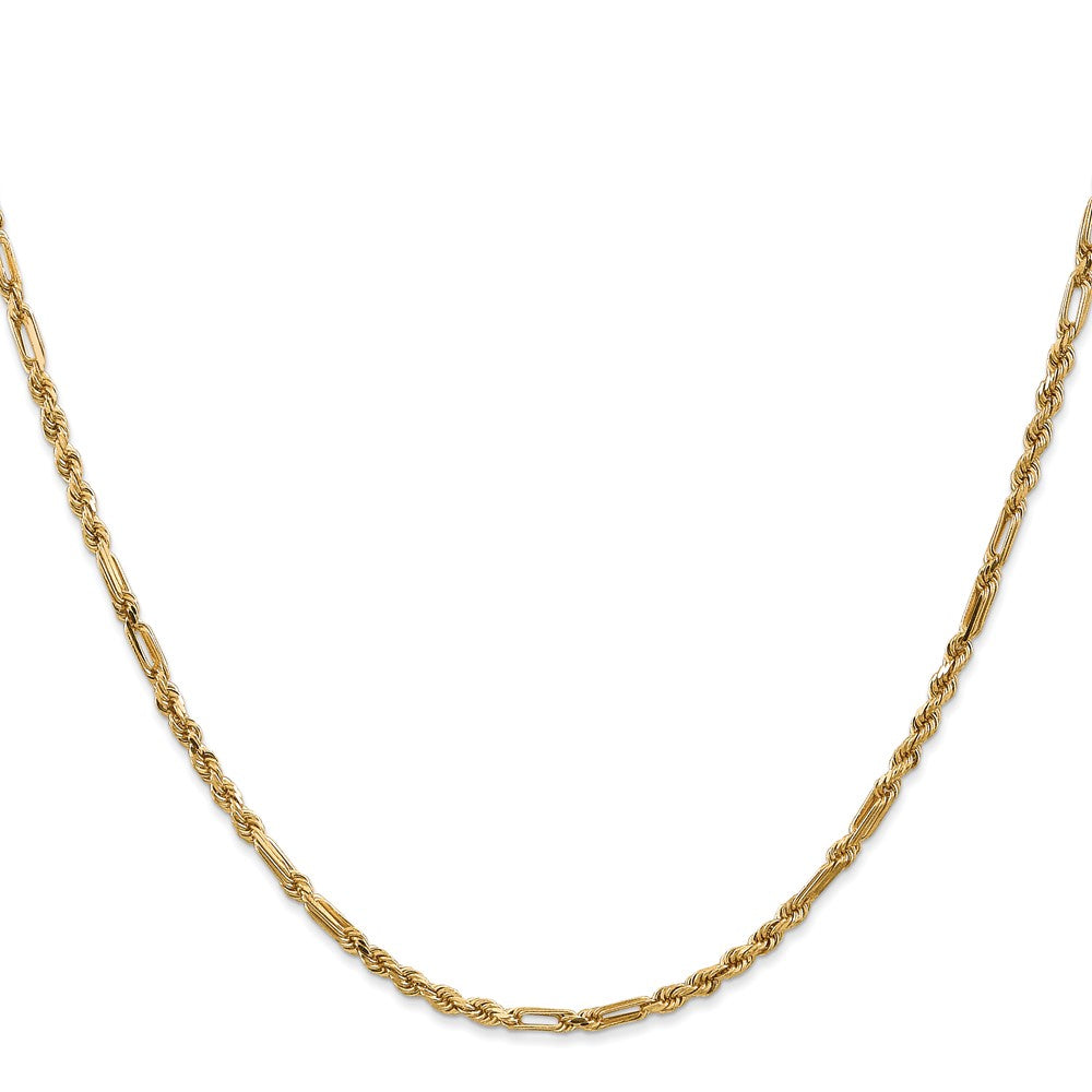 14k 2.5mm D/C Milano Rope Chain (7.01 grams)