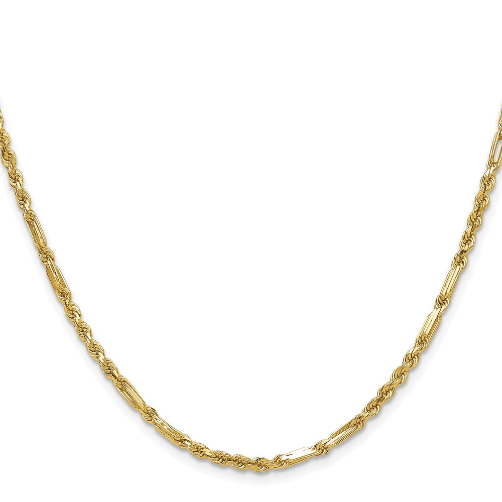 14k 2.75mm D/C Milano Rope Chain (10.00 grams)