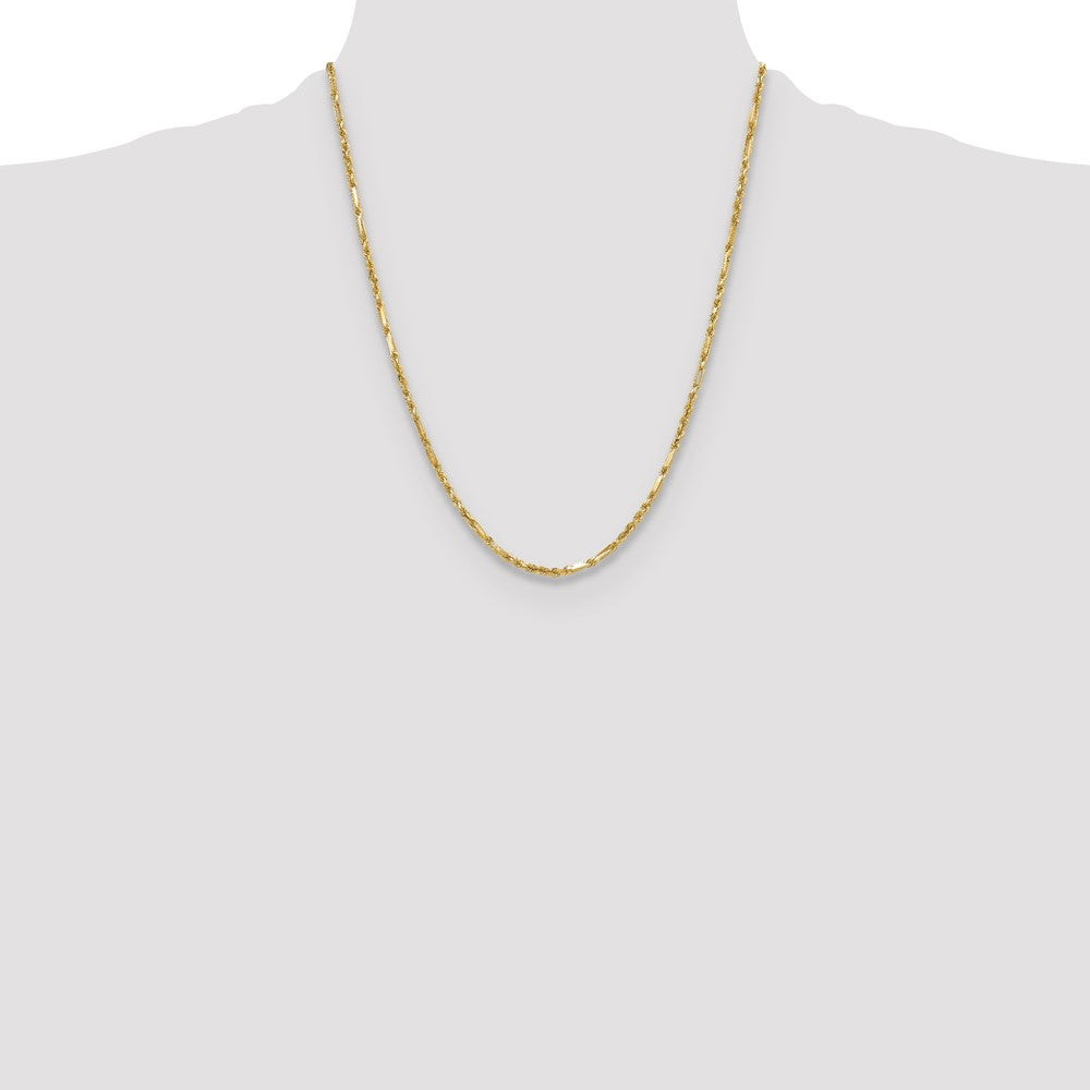 14k 2.75mm D/C Milano Rope Chain (10.00 grams)