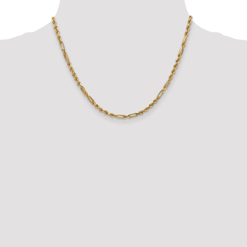 14k 3.0mm D/C Milano Rope Chain (12.06 grams)