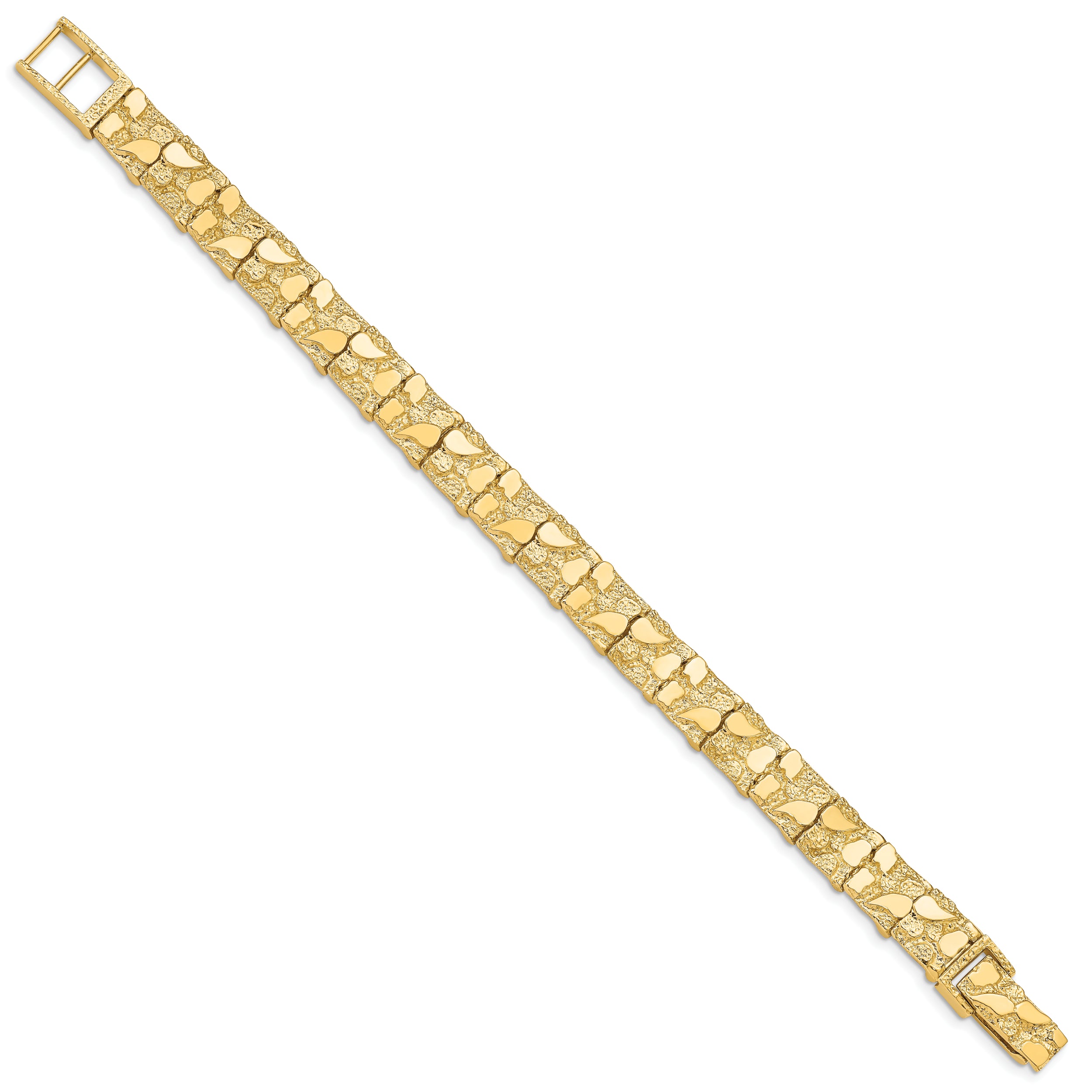 14k 9.5mm Nugget Bracelet (27.88 grams)