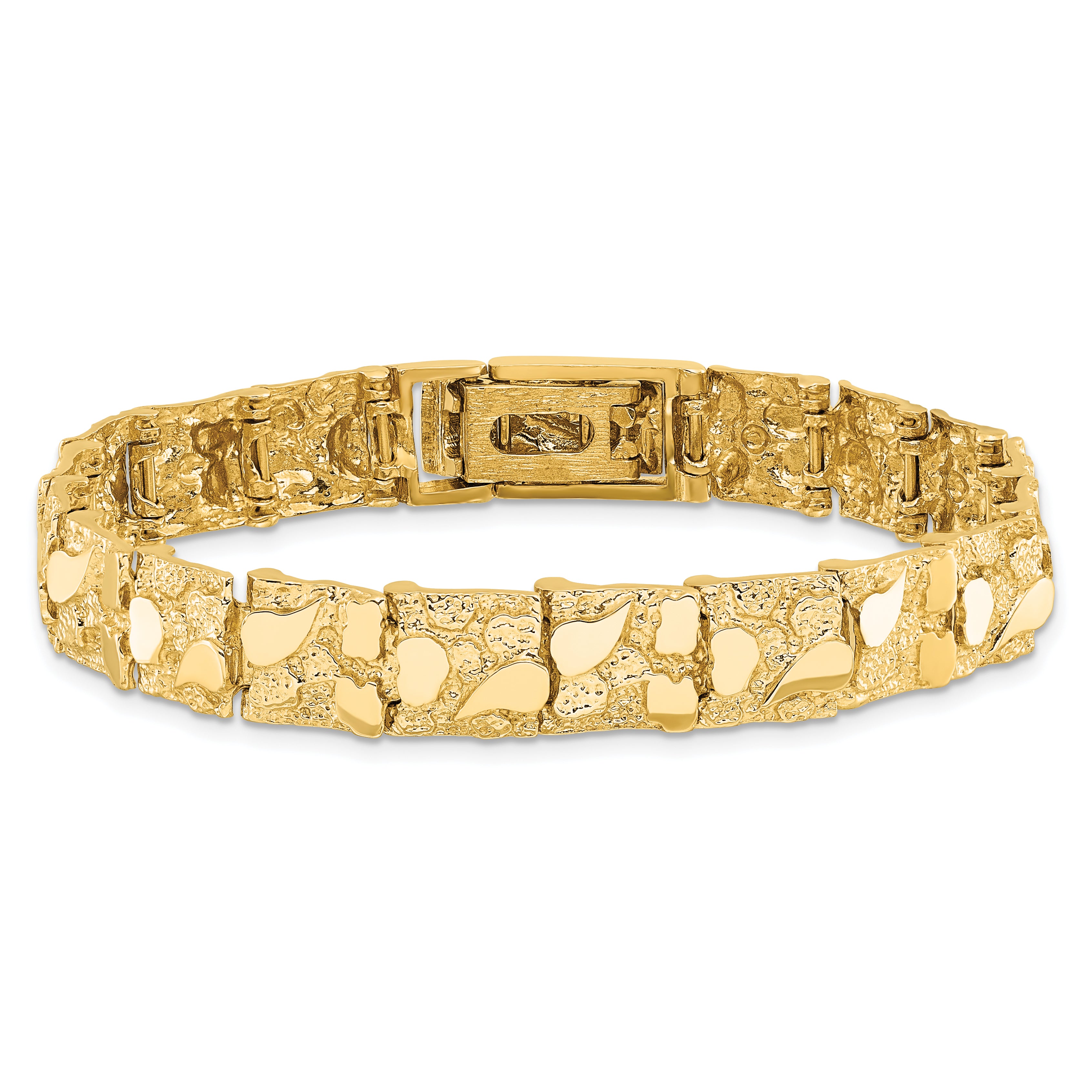 14k 9.5mm Nugget Bracelet (27.88 grams)