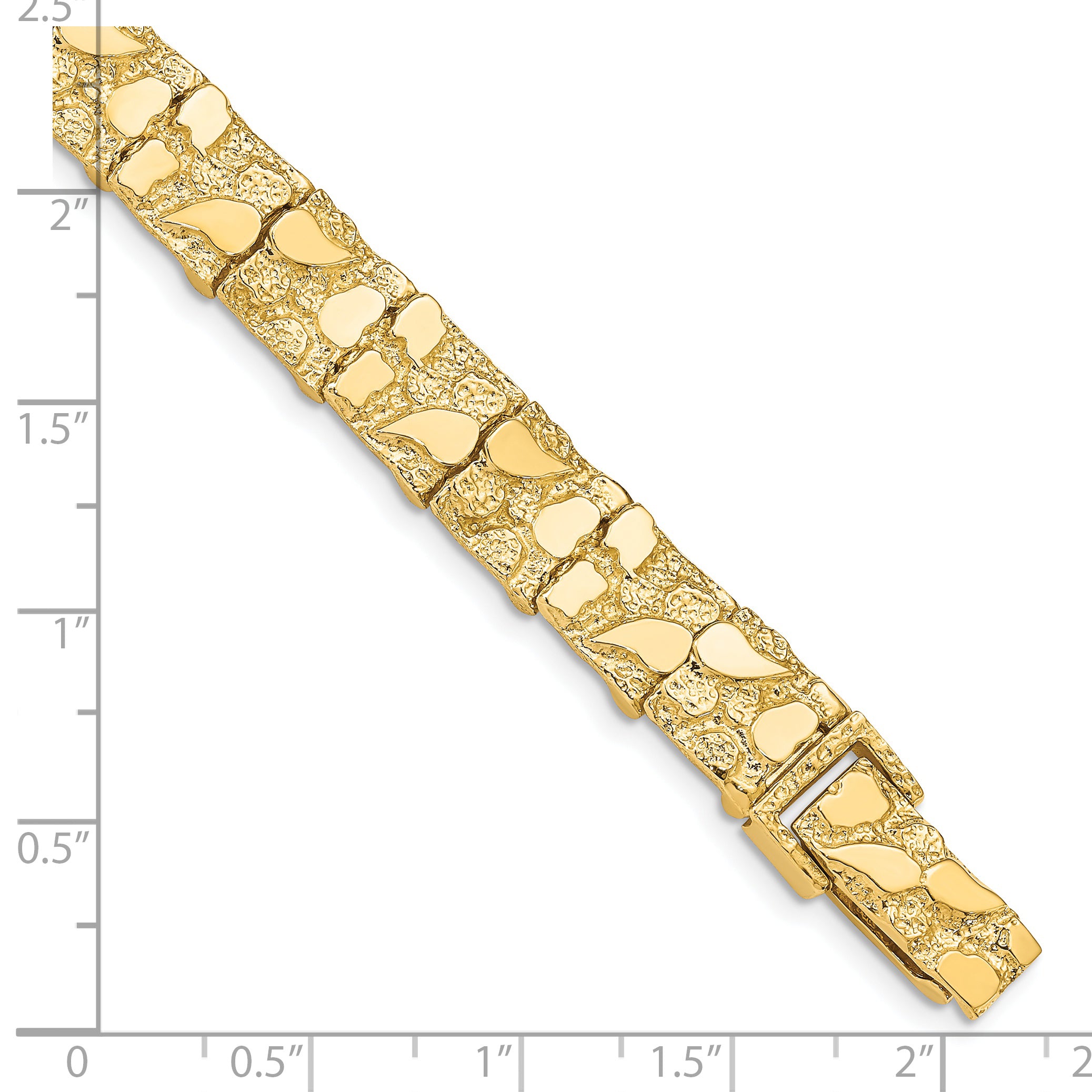 14k 9.50mm Nugget Bracelet (24.39 grams)