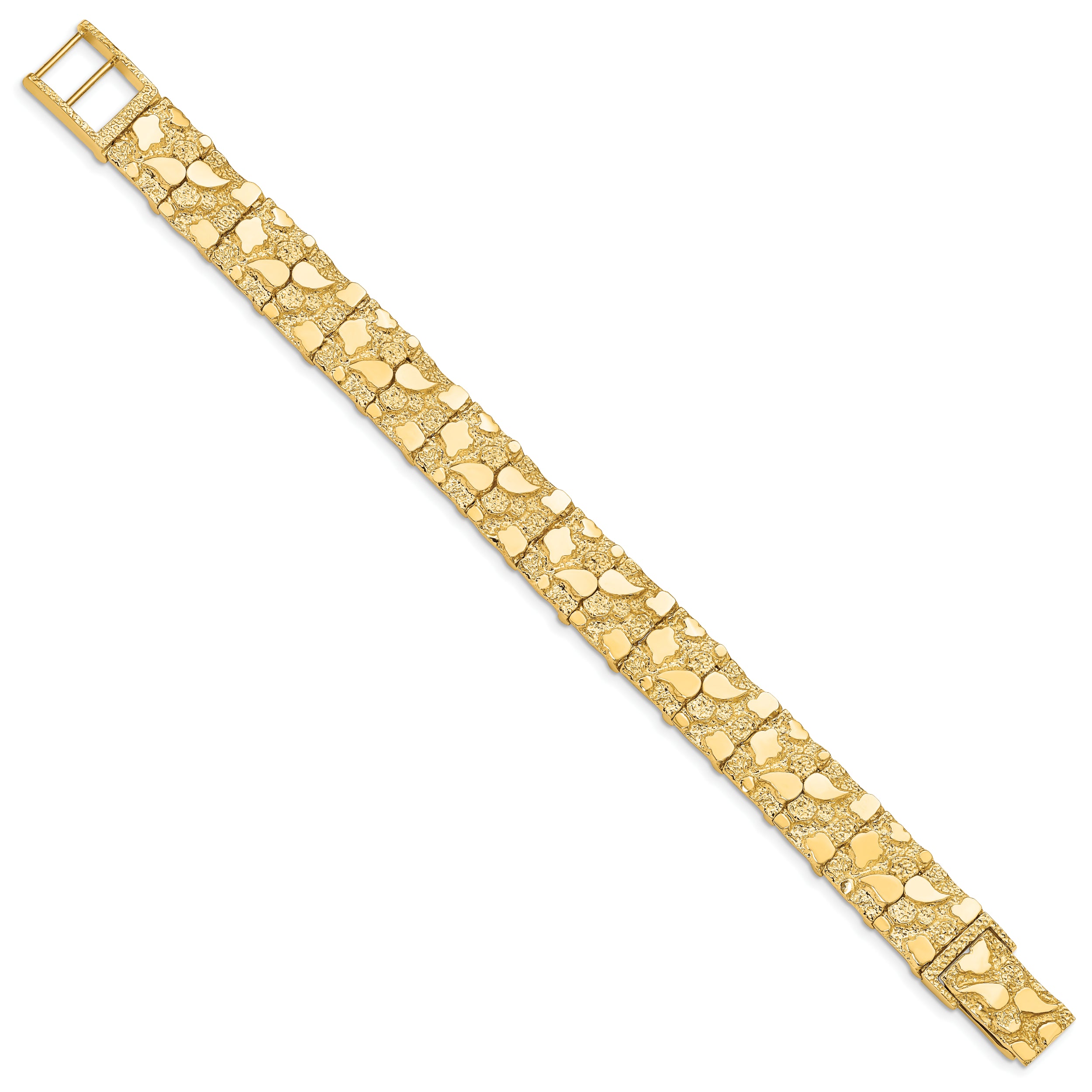 14k 12.50mm Nugget Bracelet (30.3 grams)