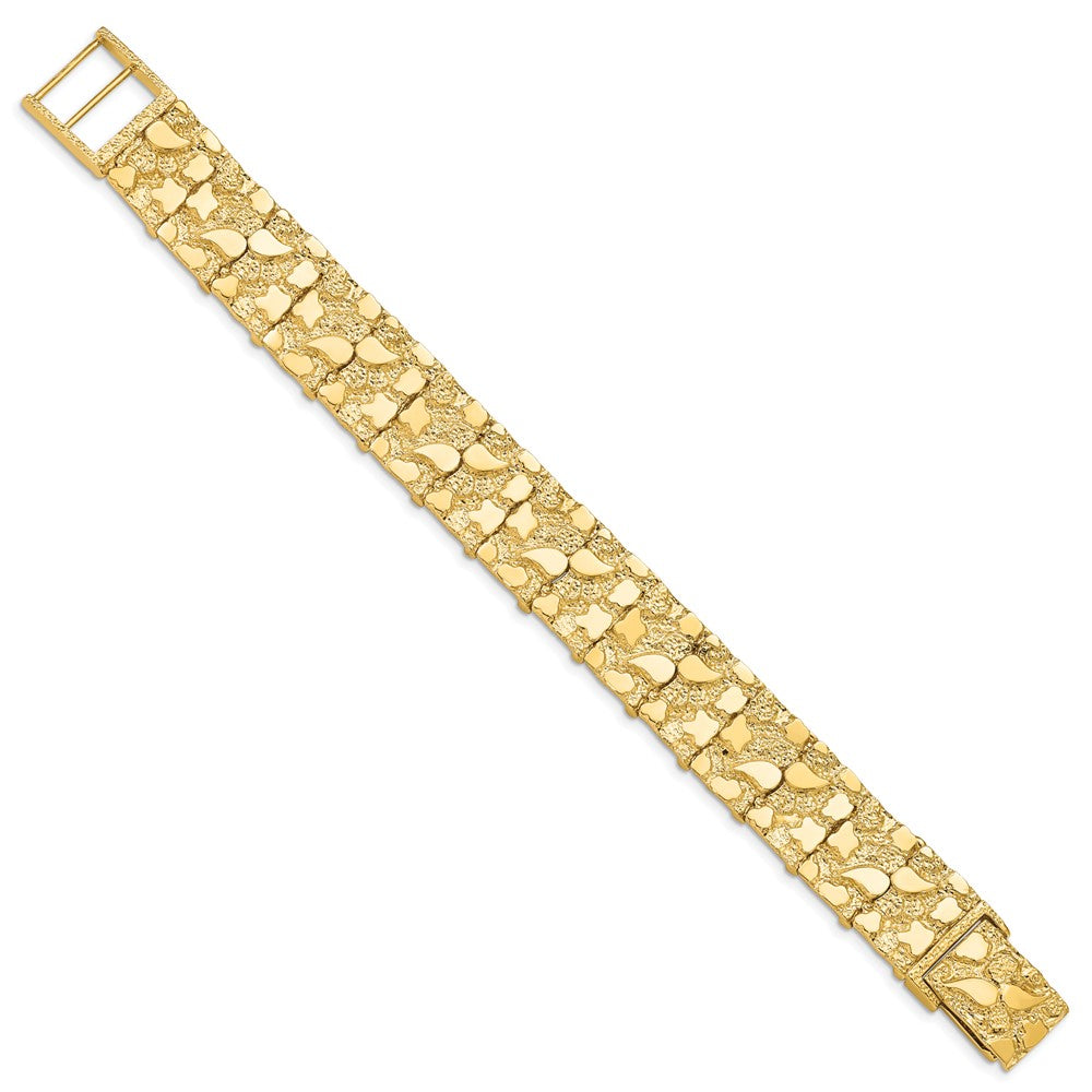 14k Yellow Gold 15 mm Nugget Bracelet (39.84 grams)