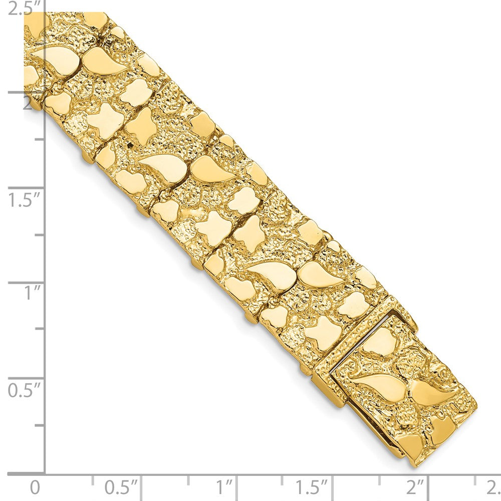 14k Yellow Gold 15 mm Nugget Bracelet (39.84 grams)