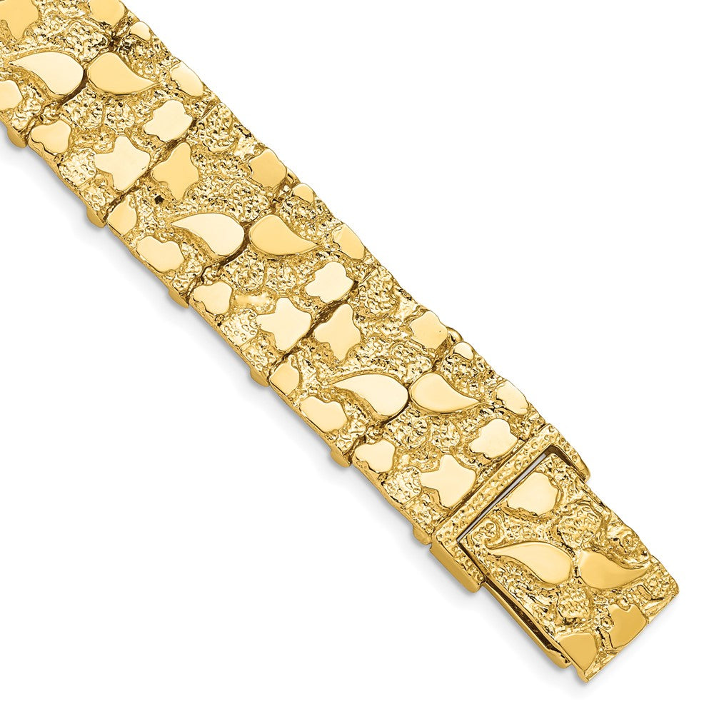 14k 15mm Nugget Bracelet (39.84 grams)