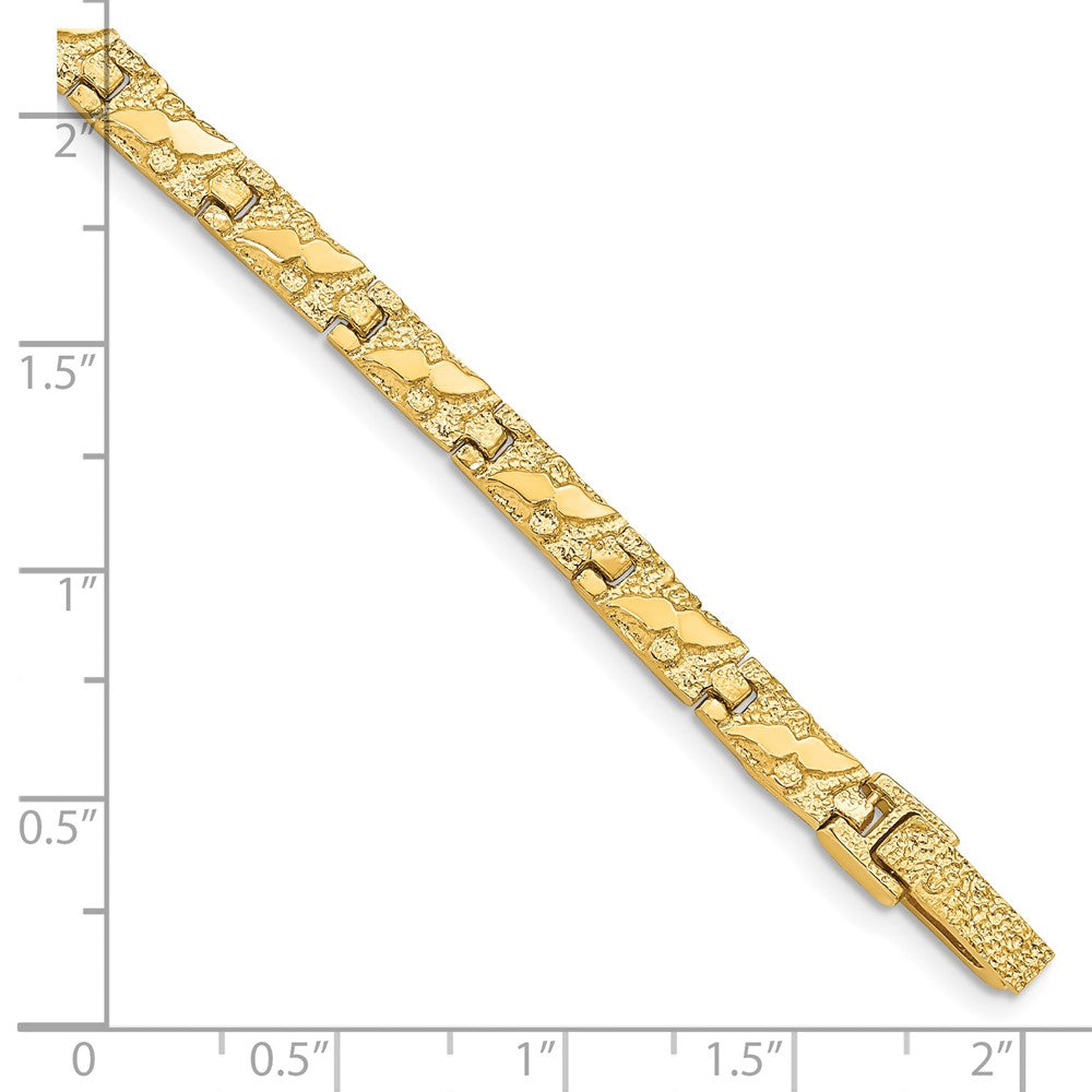 14k Yellow Gold 5 mm Nugget Bracelet (10 grams)