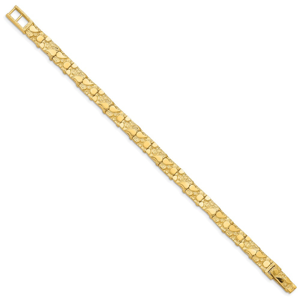 14k Yellow Gold 7 mm Nugget Bracelet (16.2 grams)