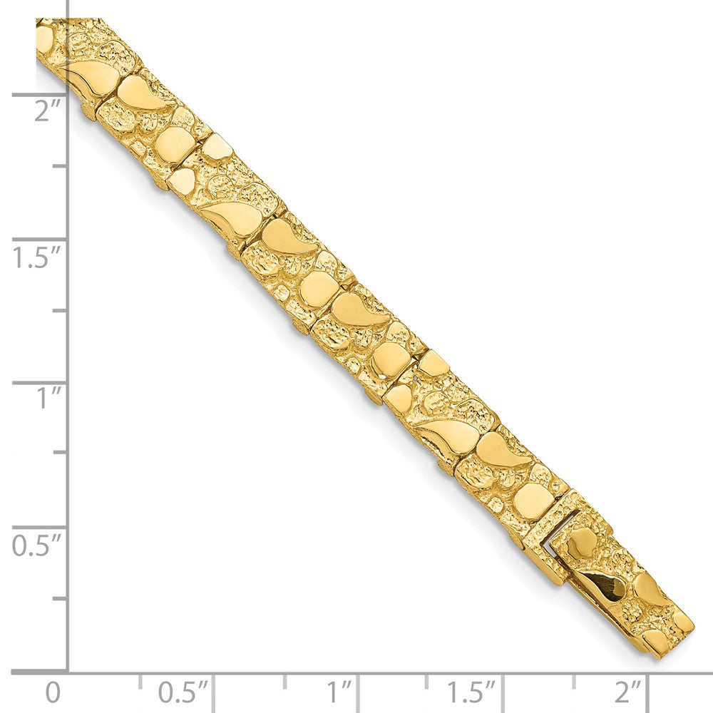 14k Yellow Gold 7 mm Nugget Bracelet (16.2 grams)