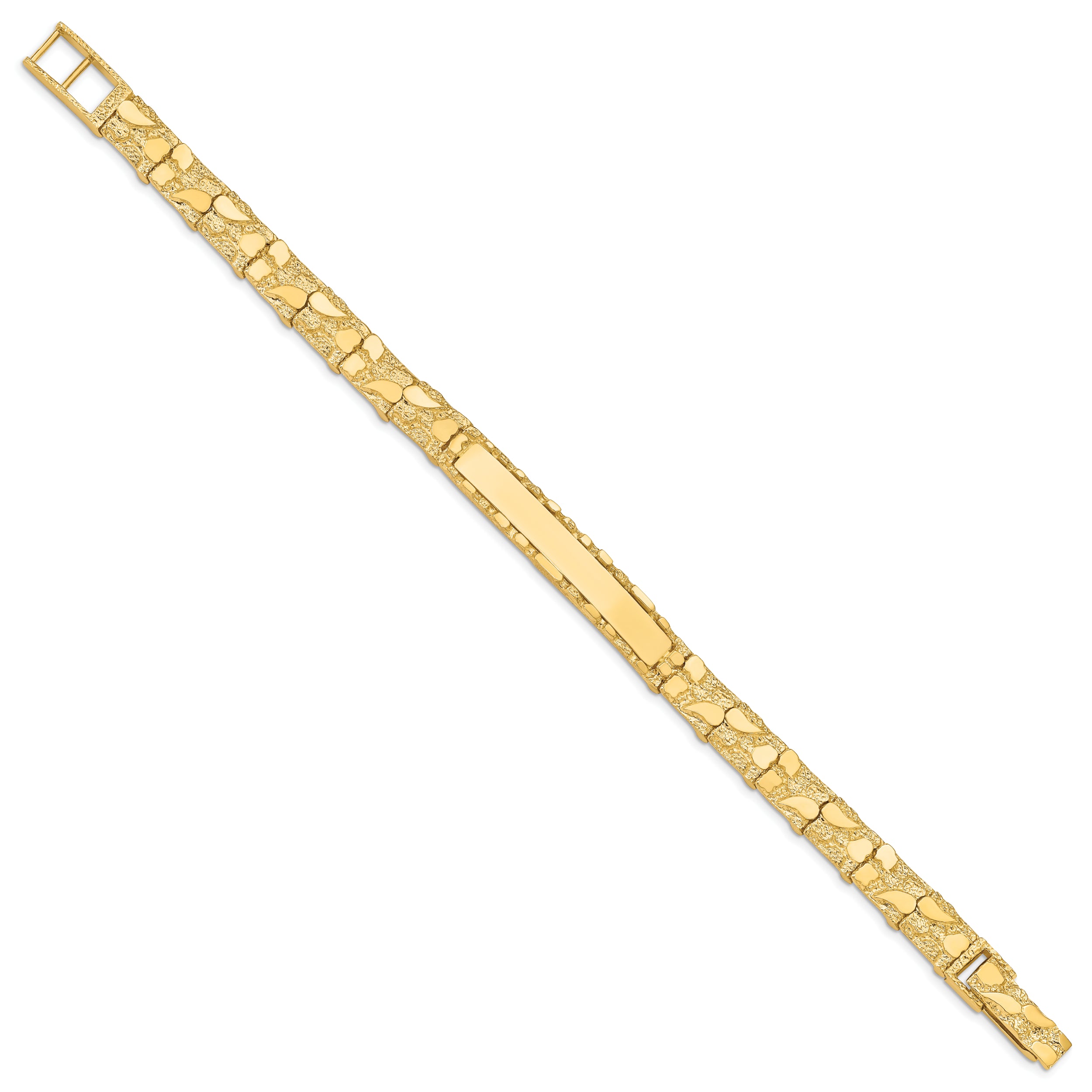 14k 7mm Nugget ID Bracelet (16.98 grams)