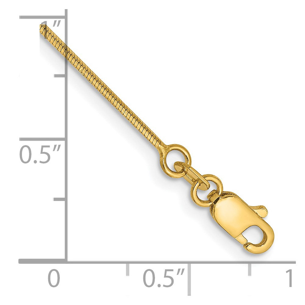 14k .8mm Octagonal Snake Chain Bracelet (1.54 grams)