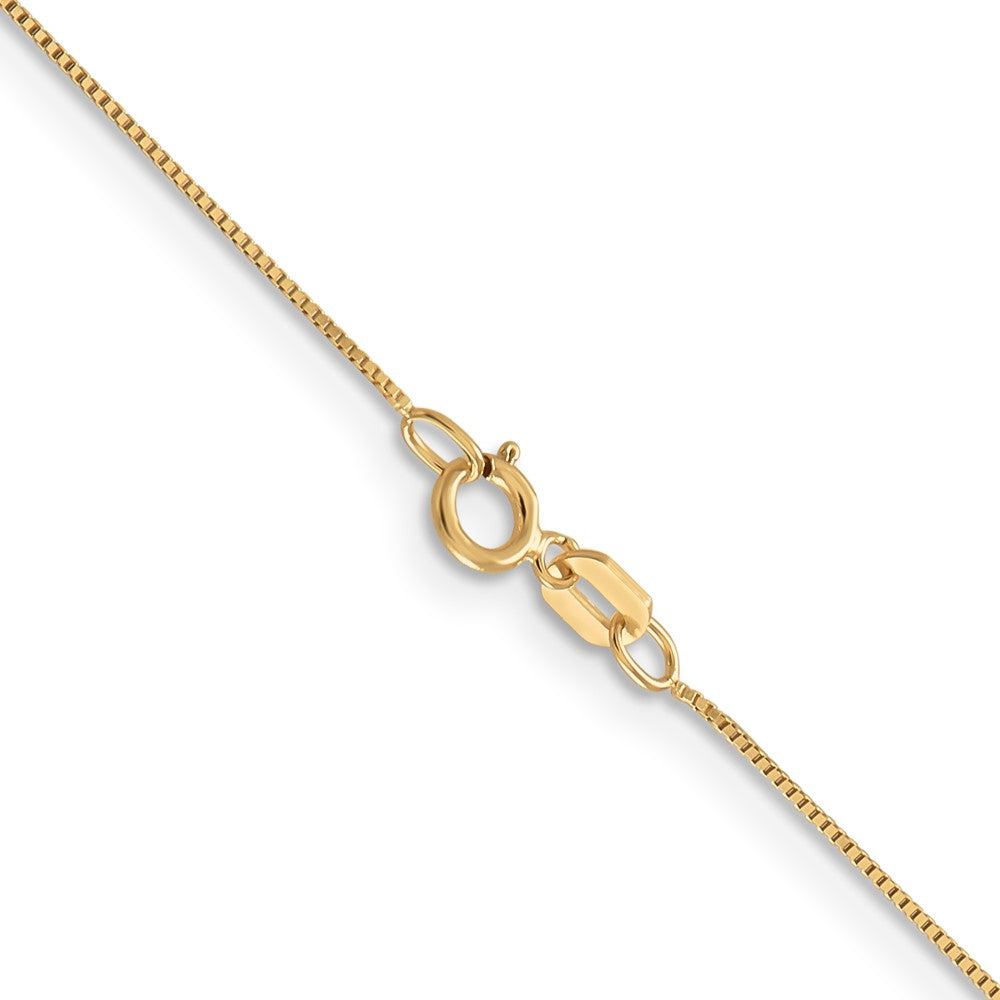 14k .5mm Box with Spring Ring Clasp Chain (0.77 grams)