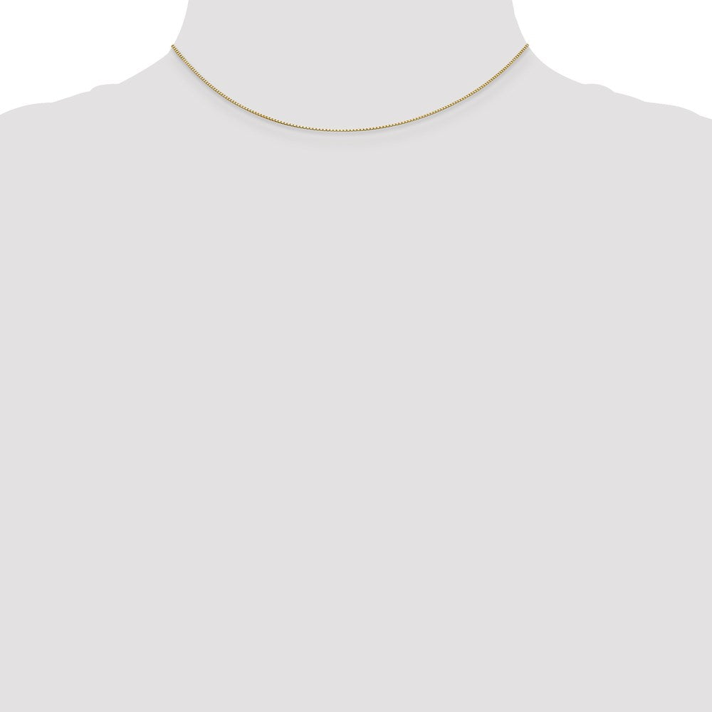 14k .5mm Box with Spring Ring Clasp Chain (0.77 grams)