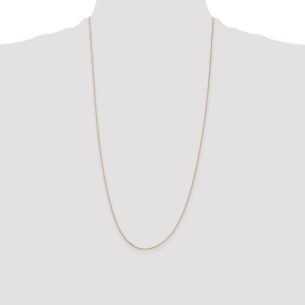 14k .5mm Box with Spring Ring Clasp Chain (0.77 grams)