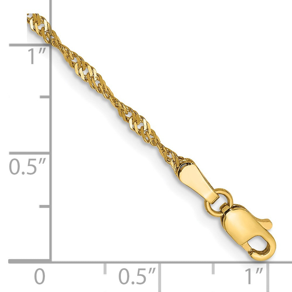 14k 1.70mm Singapore Chain Bracelet (1.25 grams)