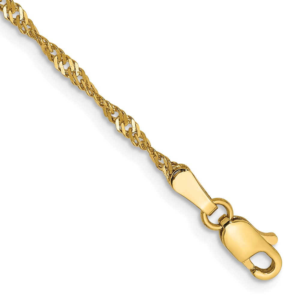 14k 1.70mm Singapore Chain Bracelet (1.25 grams)
