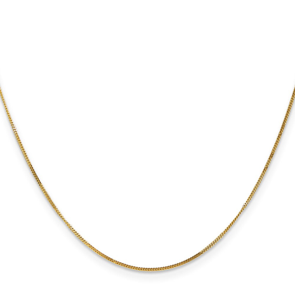 14k .9mm Curb Pendant Chain (0.90 grams)