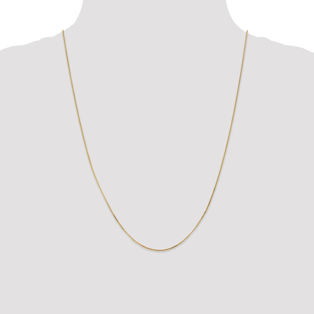 14k .9mm Curb Pendant Chain (0.90 grams)