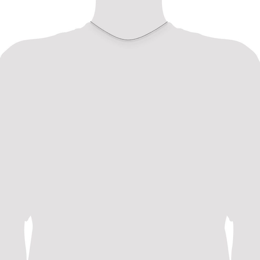 14k WG .8mm Polished Light Baby Rope Chain (0.79 grams)