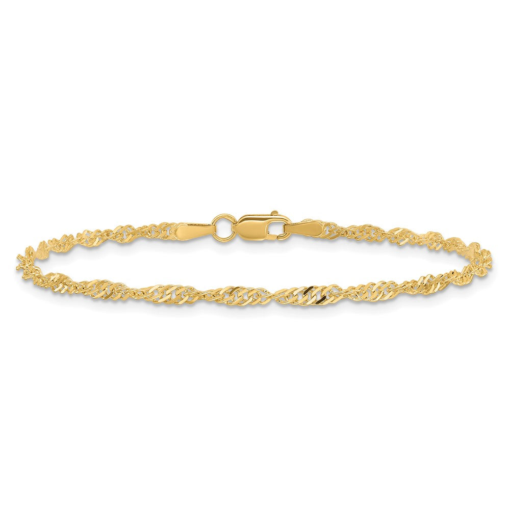 14k 2mm Singapore Chain Bracelet (1.73 grams)
