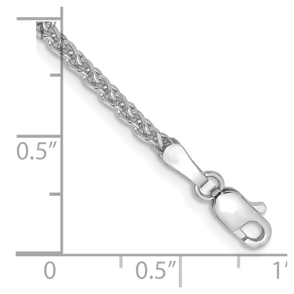 14k WG 2.1mm D/C Spiga Chain Bracelet (3.27 grams)