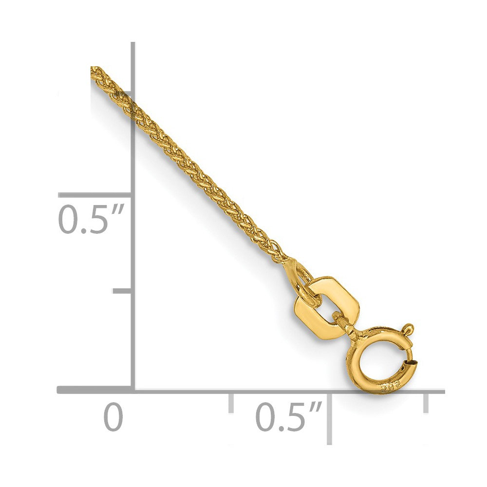 14k 1.05mm D/C Spiga with Spring Ring Clasp Chain Bracelet (0.85 grams)