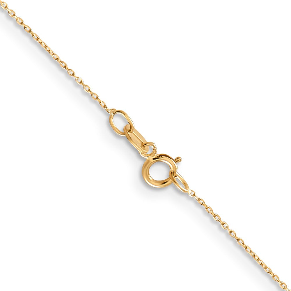 14k .6mm D/C Round Open Link Cable Chain (0.58 grams)