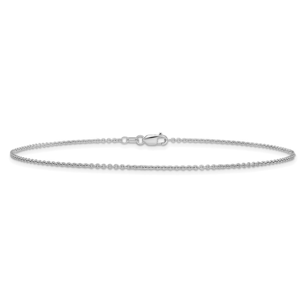 14k WG 1.4mm Solid Polished Cable Chain Bracelet (1.65 grams)