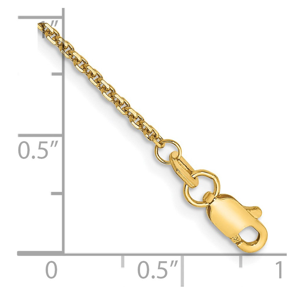 14k 1.45mm D/C Cable Chain Bracelet (1.65 grams)