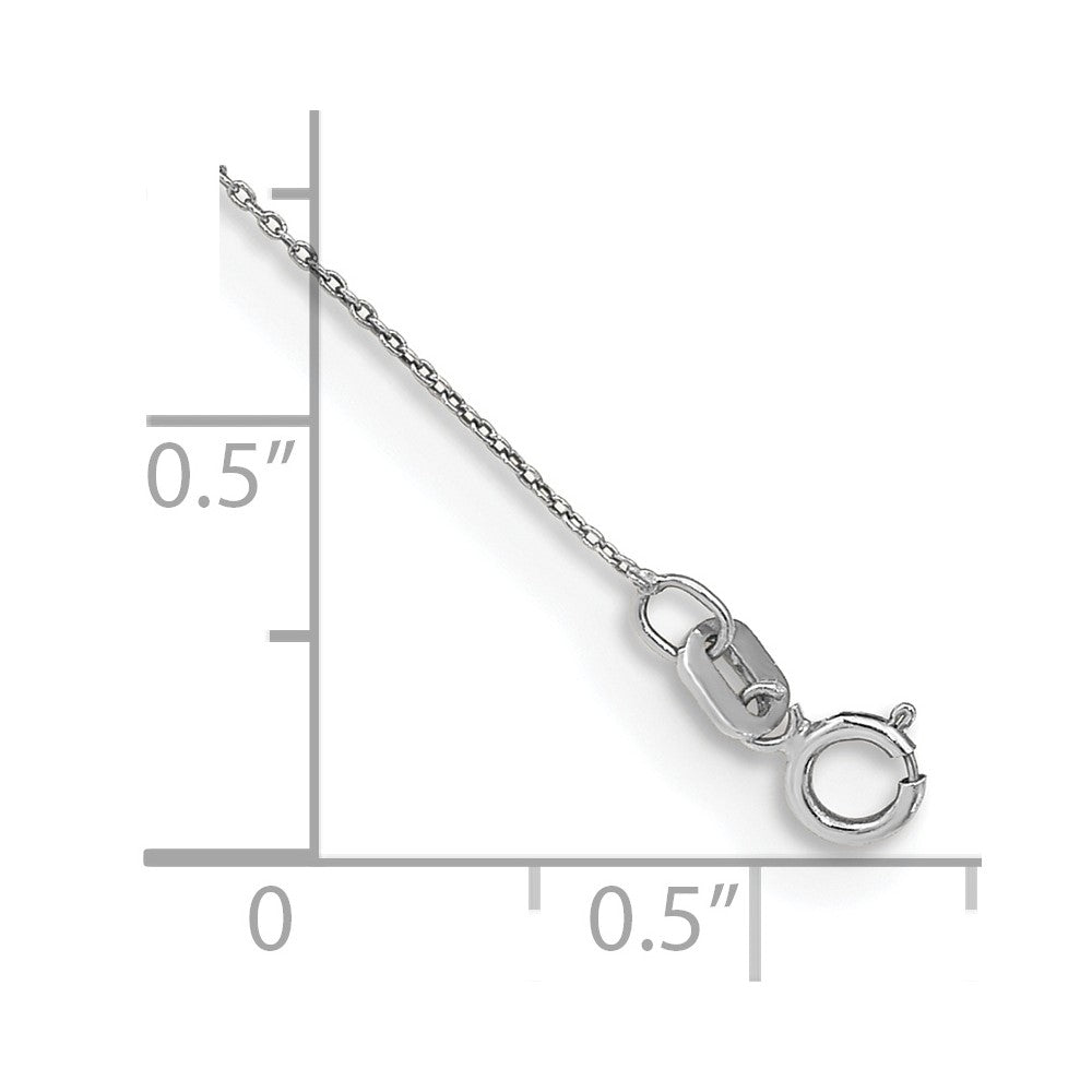 14k WG .75mm Round Open Link Cable Chain Bracelet (0.50 grams)