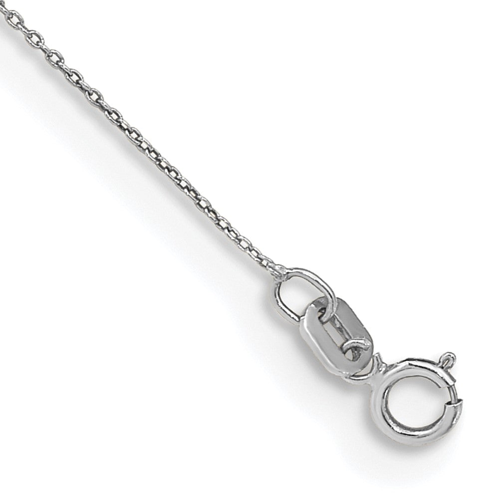 14k WG .75mm Round Open Link Cable Chain Bracelet (0.50 grams)